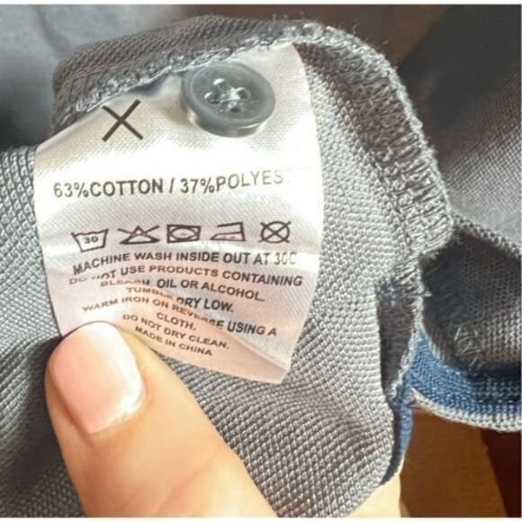 Long Sleeve Polo Gray Layered Look Hawaiian Style Breathable Comfort XXL - Picture 5 of 7